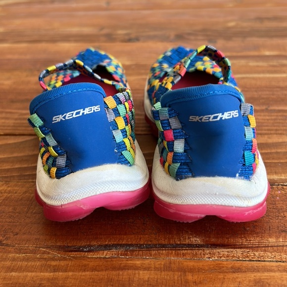 Girls, sketcher, memory foam, rainbow stretch shoes - Picture 3 of 5